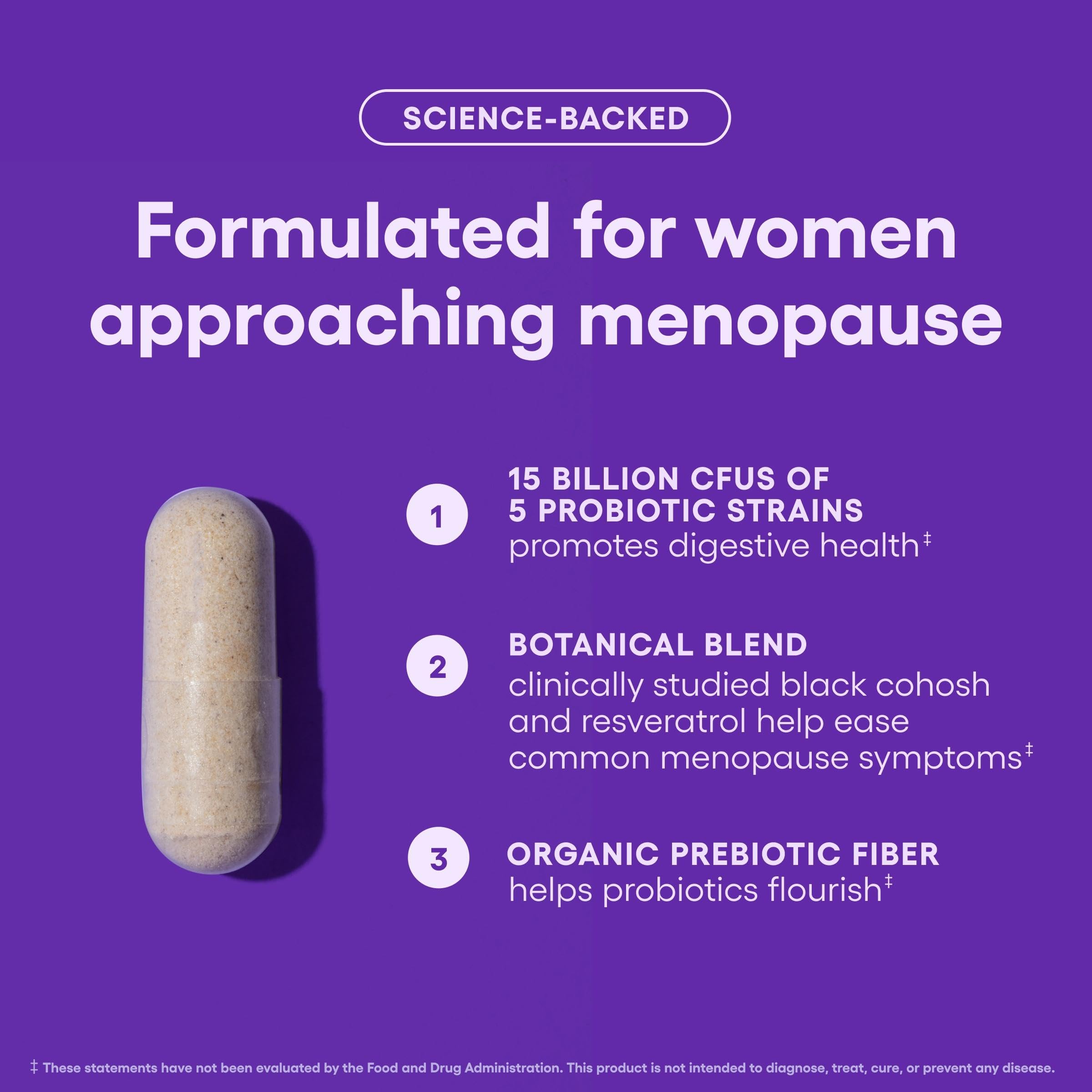Physician's Choice Menopause Probiotic - Sample Pack Size - Supports Hormone Balance, Hot Flashes
